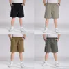 Verano Hombres de gran tamaño grande 8XL estilo safari pantalones cortos de carga bolsillo 10xl estiramiento hacia fuera puerta casual hogar pantalones cortos sueltos algodón 130kg 6xl x0628