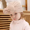 Mignon nœud papillon bébé chapeau couleur bonbon infantile enfant en bas âge doux coton Turban chapeaux casquette pour cadeau fête prix de gros