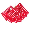 クリスマスの装飾スクエアエンベロープの不織布オリジナリティツリーペンダントギフト装飾品サンタクロース赤い封筒