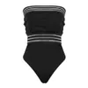 Vintage baddräkt mesh badkläder kvinnlig sommar svart baddräkt strapless beachwear swimming kostymer för kvinnor 210604