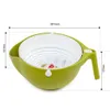 Creative Double Drain Basket Bowl Rice Washing Keuken Sinaasappel Noedels Groenten Fruit Keuken Gadget Colander