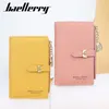 Wallets Luxury Leather Women Wallet Normal Size Ladies Small Clutch Money Coin Card Holders Zipper Purse Slim Female Cartera