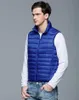 Men's Vests Spring Man Duck Down Vest Ultra Light Jackets Men Fashion Sleeveless Outerwear Coat Autumn Winter 90% White Stra22