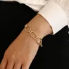 Link Chain Flashbuy Punk Classic Gold Geometric Charm Bracelet For Women Men Minimalist Chic Trending Jewelry Friendship Gift Fawn22
