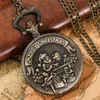 Antique Merry Christmas Santa Claus Men Women Quartz Analog Pocket Watch Arabic Number with Necklace Chain Xmas Gift7307165