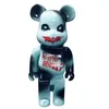 Bearbrick400 gewelddadige beer bouwstenen beer vampier trend omliggende poppen handgemaakte model ornamenten 28cm