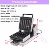 Stainless Steel 6Pcs Waffle Hot Dog Maker Commercial Electric Waffle Maker Machine Temperature Time Control Non-Stick 800W Kitchen Appliances