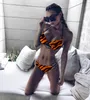 Kadın mayo mayolar push up yaz mayo bikini 8 renkli iki parçalı harfli baskı leopar takım elbise yüksek streç seksi yüzme kostüm Lady's ayrer