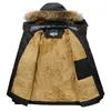 UAICESTAR Männer Winterjacke Parkas Mantel Pelzkragen Mode verdicken warme Jacken Casual Hohe Qualität Große Größe 6XL Herrenmantel 210916