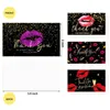 Greeting Cards 50pcs Thank You Card 5*9cm Creative Red Lips For Supporting My Small Business Wedding/Festival/DIY Gift Decor