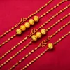 Colares do pingente Charme da cor do ouro 24k para as mulheres Buddha Beads Colar Collier Femme Gargantilha Acessórios de Jóias Gifst