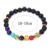 Bransoletki z koralikami Bransoletki styl 7 czakra lecznicza bransoletka naturalna lawa kamienna dyfuzor biżuteria Armbanden voor vrouwen trum22