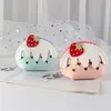 Bonito StrawberryMini Mochila Coin Bag Mulheres Pequena Carteira Pu Chaveiro Bolsas Keyfob G1019