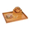 Fruit Storage Plates Bamboo Tea Cutlery Rectangular Tray Pallet Household Multi Function Decoration Food Hotel Serving Trays