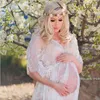 maternity photography props maxi Maternity gown Lace Maternity Dress Fancy shooting photo beach pregnant dress Plus Q0713