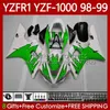 Corpo moto per YAMAHA YZF-R1 YZF-1000 YZF R 1 1000 CC 98-01 Carrozzeria 82No.36 YZF R1 1000CC YZFR1 98 99 00 01 YZF1000 1998 1999 2000 2001 Kit carenature OEM verde chiaro