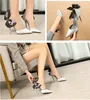 Pointy Women Shoes Pearls Accessory Sexy Wedding 10cm High Heels Bridal Stiletto Heel Bradesmaid Prom för Lady Shoes