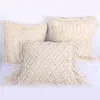Poduszka pokrywa 100% bawełniana lniana makrama ręcznie tkana poduszka poduszki geometrii w stylu bohemii poduszka dekoracja domu 4545 cm 210401