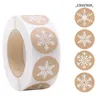 4 Designs 500pcs / Roll Merry Christmas Theme Seal Etiketter Klistermärken Xmas Tree Snowflake Candy Bagage Bag Paket Kuvert Gåvor Box Klistermärke Dekorationer Nyår JY0801