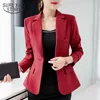 Women Jackets 19 Arrivals Autumn Office Work Casual Black Red Grey Winter Long Sleeve Solid Women Coat And Jackets 5032 80 210527