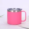 12oz Coffee Mugs Handle Office Cup Stanless Water Bottle Tumbler Mug Thermal Insulation Cold Beer Cups Drinkware CG001