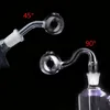 Glass oil burner smoking pipe 10mm 14mm 18mm male female 45/90 degree thick pyrex water pipes for oil rigs glass bongs thick big oil bowls