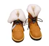 Bottes de neige classiques en peluche épaisse, en velours de peau de cerf, chaudes et confortables, taille 35 à 41, hiver 2021
