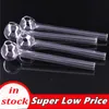 Thick Pyrex Glass Oil Burner Pipe Clear Smoking Water Pipes 10cm Transparent Great Tube Oil Nail Tips Hookah Accessories Dhl Free