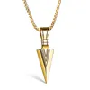 Pendant Necklaces Amazing Price ARROWHEAD KUNAI PRIMAL NECKLACE FOR MEN SPEARHEAD JEWELLERY STAINLESS STEEL TRIBAL SURF JEWELRY