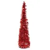 1.2m rétractable pliant arbre de Noël options multicolores d'arbre de noël peluche arbre de noël décoration de fête créative