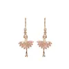 Ballet Girl Earrings 2021 Trend Hoge Kwaliteit Cubic Zirkoon Crystal Pink White Women Jewelry Wedding Party Gift