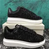 Moda Casual Sapatos Mulheres Homens Homens Diário Lifestyle Chaussures Skateboarding Shoe Plataforma Trendy Treinadores Black Glitter Shinny 02