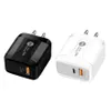18W Fast Charging Quick Charger PD Type C Power Adapter Wall Chargers för iPhone 12 13 Samsung HTC LG PC Mp3