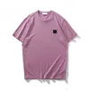 Известный бренд, летняя высококачественная хлопковая повседневная футболка с простым логотипом, мужская футболка с коротким рукавом, модный свободный пуловер в парном стиле