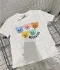 어린이 티셔츠 여름 짧은 소매 셔츠 아기 소녀 소년 편지 5 다채로운 곰 패턴 바닥 블라우스 아동 의류 탑스 티셔츠 핑크 플러스 사이즈