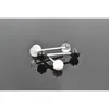 100pcs Acrylic Ball Tongue/ Nipple Ring Barbells Bar 14G~16mm Retainers Body Piercing Jewelry 14Gx16mmx6mm/6mm