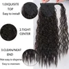 22 Inches Deep Wave Synthetic Ponytail Wrap Around Ponytails Simulation Human Hair Extensions Bundles in 11 Colors AOSI22P