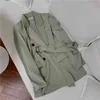 Double-breasted Belted Blazer Women Korean Fashion Office Jacket Coat Spring Elegant Ol Style Ladies Suit Femme 210518