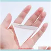 Andra föremål Salong Health Beautyround Triangle Plastic Rhinestone Nail Art Box Plate Tray Holder Lagring Container smycken Glitter Cup Mani