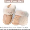 Womens Slippers Memory Foam Fluffy Fur Soft Warm House Shoes Indoor Outdoor Winter