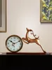 Resepsiyon Masa Saatleri Nordic Modern Saat Katı Ahşap Yaratıcı Moda Dekorasyon Oturma Odası Ev Masaüstü Saatler Reçine Ahşap