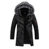 Varsanol -20 Degre Mens Parkas Longue Style Veste d'hiver Manteaux épais Vestes à capuche chaudes Coton Collier de fourrure rembourrée Outwear 210601