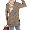 Spring Autumn Fashion Casual Loose Tunic Top's Clothing O Neck Long Sleeve Solid Color Sweatshirt Ladies Pullovers Hoodie 211104