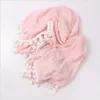 Baby Swaddling Newborn Waffle Tassel Wrap Blankets Super Soft Knitted Ball Infant Cart Cover Blanket Solid Bath Towels Summer Cool Quilt Nursery Bedding B7731