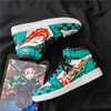 Men's Sneakers Anime Demon Slayer Kamado Tanjirou Agatsuma Zenitsu Cartoon Casual Shoes Breathable Outdoor Running Sneakers 211014