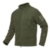 남자 재킷 전술 겨울 양털 소프트 쉘 열 따뜻한 녹색 군대 많은 주머니 빈티지 윈드 브레이커 코트 남성 군사 재킷 210518