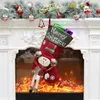 New Year Handicraft Christmas Sock Decorations Gifts Santa Snowman Socks Household Festive Party Tree Pendants Cartoon Elk Claus Snowflake Kids Present Toys Bags