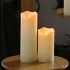 Bougies sans flamme à LED, 3PCS / 6PCS LED Bougies allumées Pilier en plastique à piles Bougie scintillante Lumière sans flamme pour décor de fête D2.0