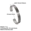 Bangle My Shape Cuff Bangles For Men Women Celtics Knot Spiral Black Silver Color Stainless Steel Bracelet Retro Viking Jewelry234A