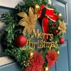 Decorative Flowers & Wreaths Wreath Decorations Christmas 25/30/28cm Red Champagne Gold Halloween Festival For Window Door Wall Home Ornamen